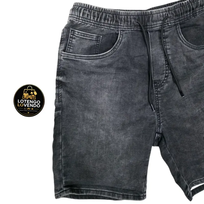 Shorts de mezclilla gris oscuro - 2