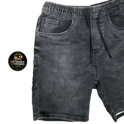 Shorts de mezclilla gris oscuro - miniatura 2