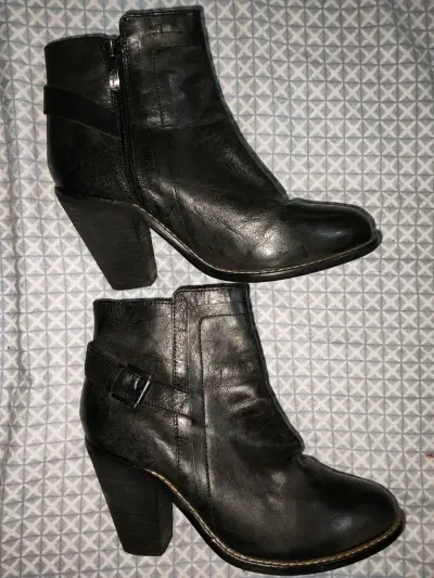 Botin gacel    de cuero negro 38 - miniatura 2