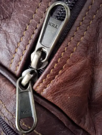 Bolso de viaje cuero marrón - miniatura 3
