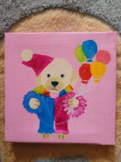 Cuadro de perro payaso - miniatura 1