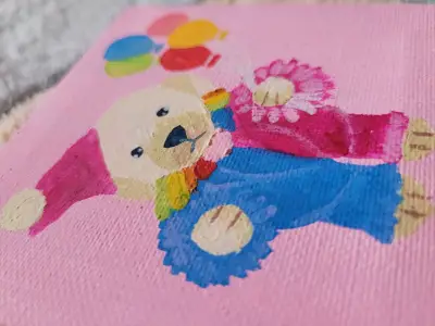Cuadro de perro payaso - miniatura 3