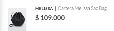 Bolso negro marca Melissa - miniatura 2