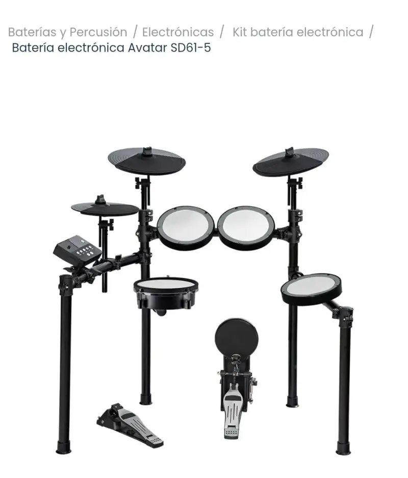 Batería electrónica Avatar SD61-5 impecable