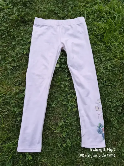 Leggings blancos con flores - miniatura 2
