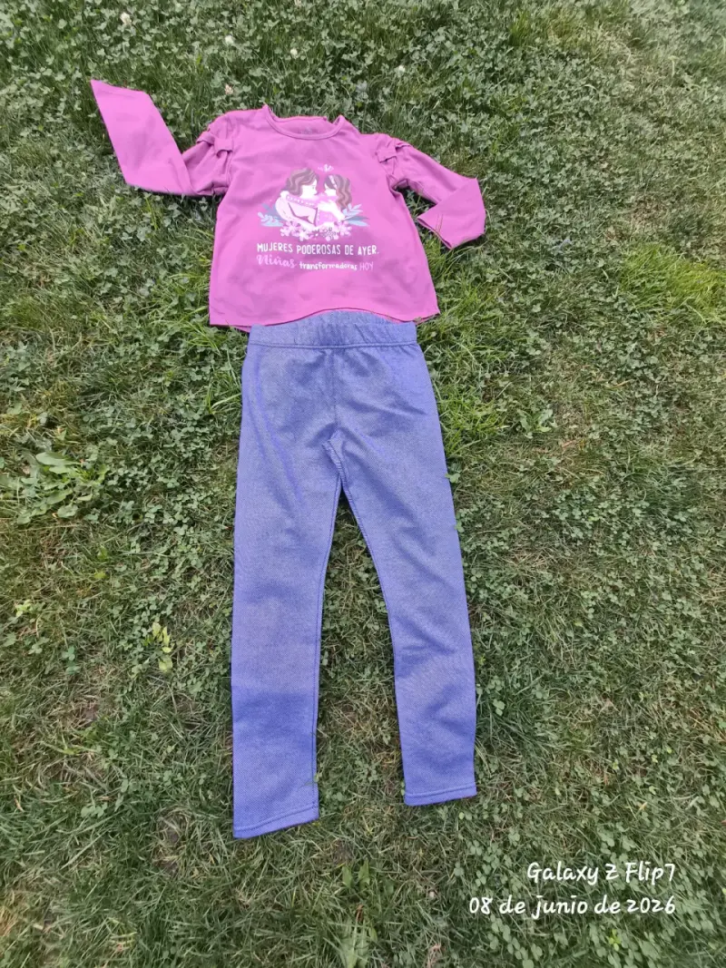Conjunto infantil morado y azul - 2