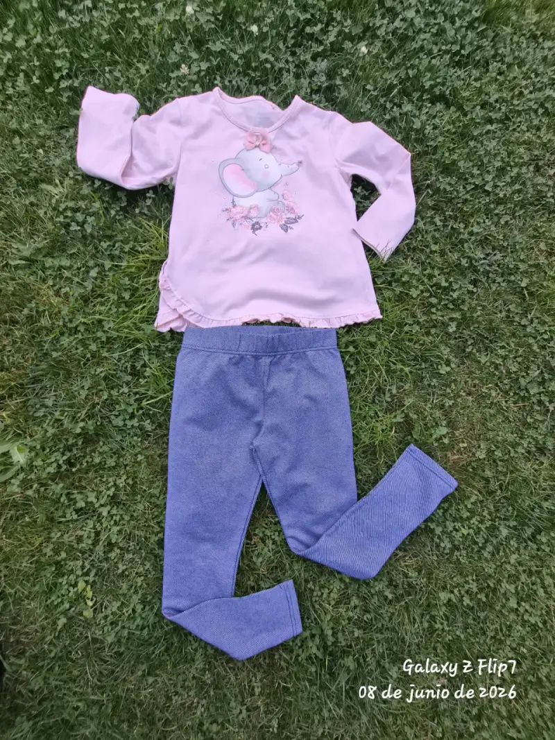 Conjunto infantil de polera y leggings - 2
