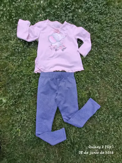 Conjunto infantil de polera y leggings - miniatura 2