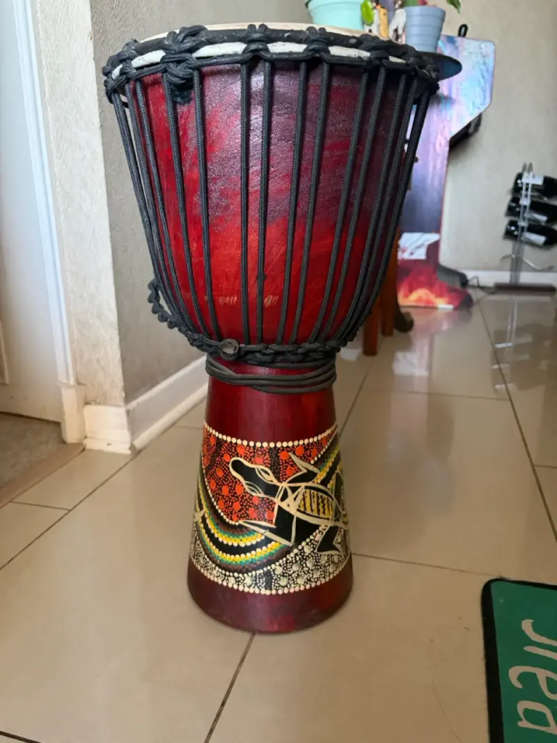 Tambor djembe africano artesanal - 4