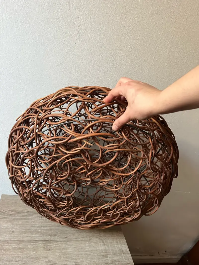 Lámpara colgante de mimbre artesanal - 3