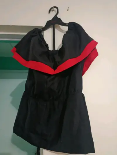 Vestido folclórico chileno azul y rojo - miniatura 6
