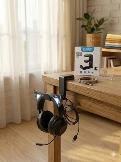 Soporte de audifonos rotativo 360• - miniatura 1