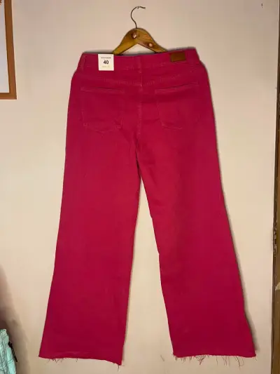 Pantalones anchos fucsia talla 38/40 - miniatura 2