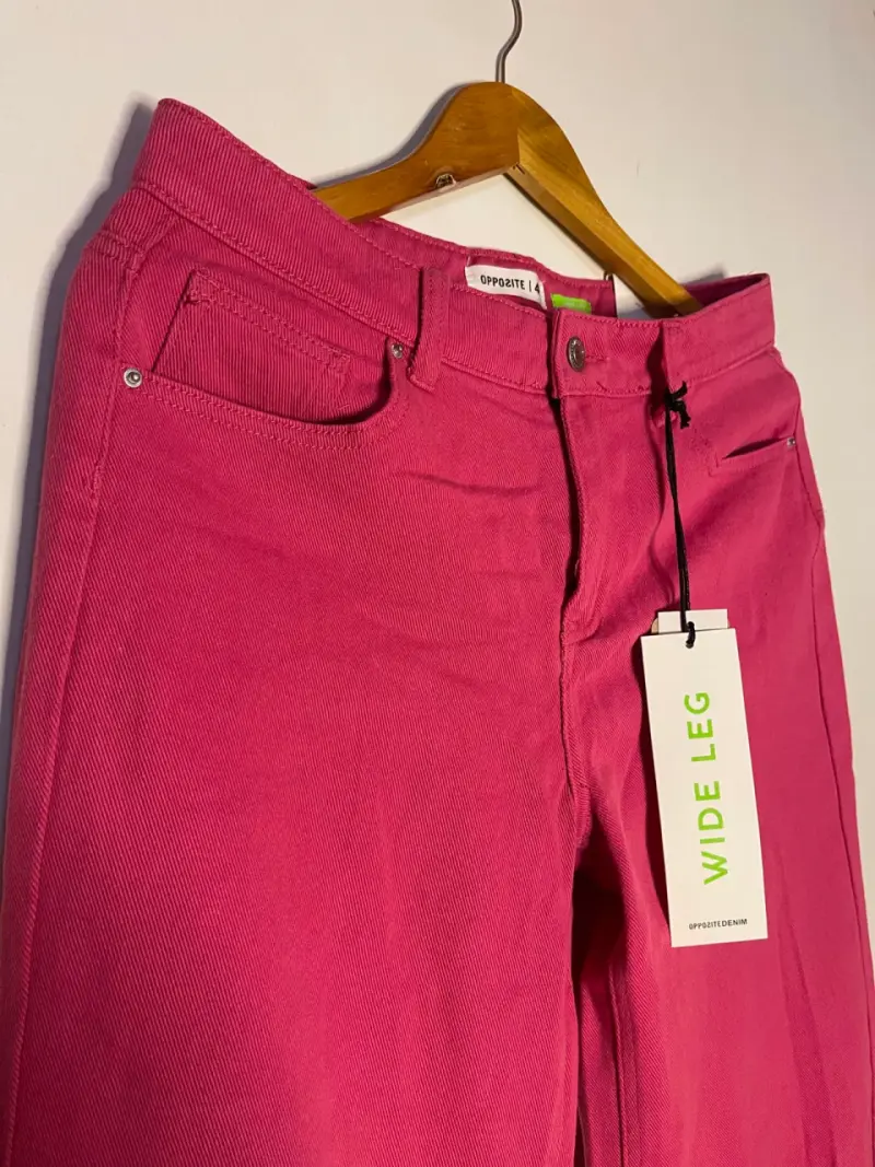 Pantalones anchos fucsia talla 38/40 - 3
