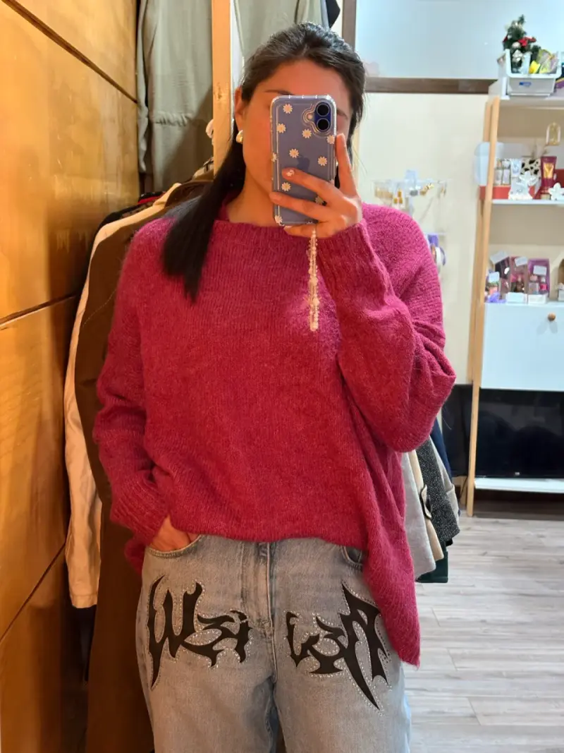Jeans de mezclilla con diseño gráfico - 5