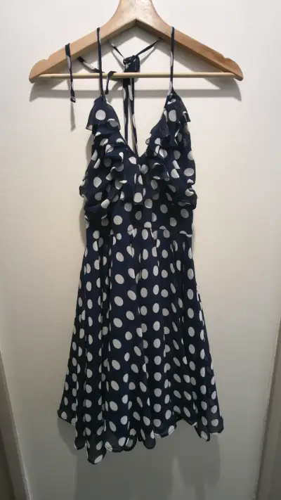 Vestido Nicopoly azul con lunares - miniatura 2