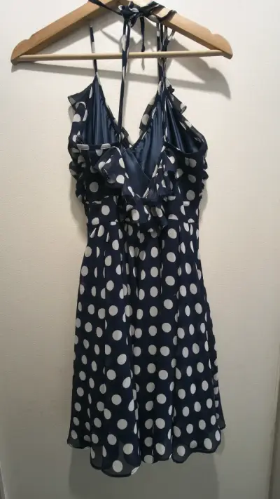 Vestido Nicopoly azul con lunares - miniatura 3