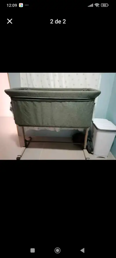 Cuna colecho gris para bebé - miniatura 1