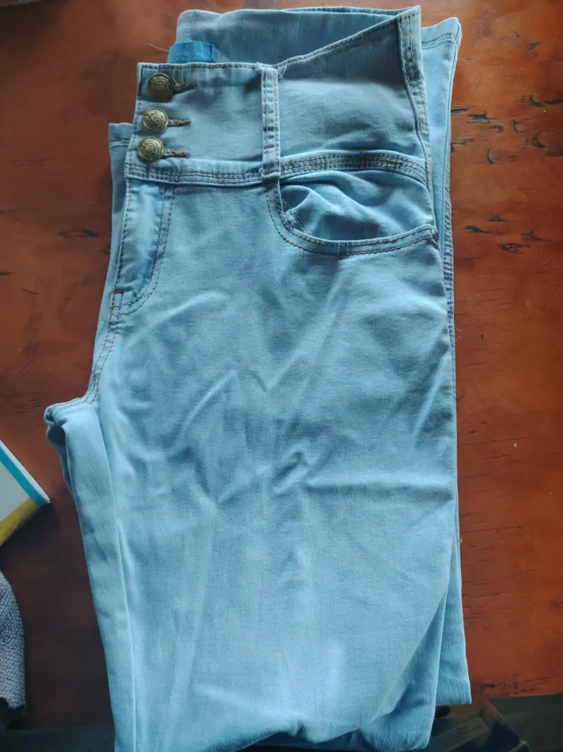 Jeans pitillo azul claro - 2