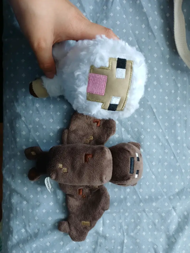 Peluches de oveja y murciélago Minecraft originale