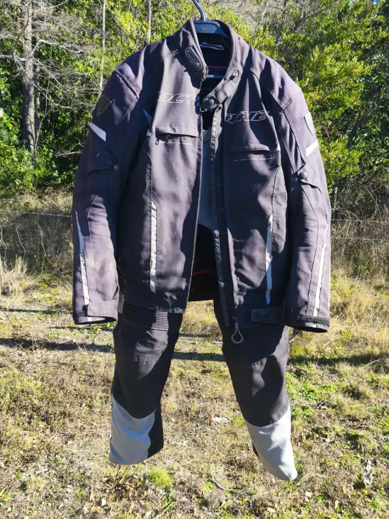 Chaqueta y pantalón de moto Octane negra - 5