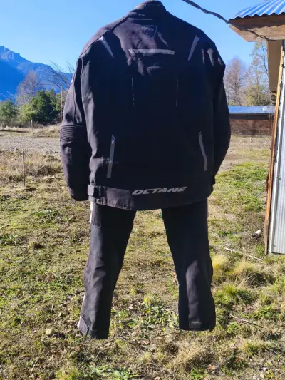 Traje de motociclista Octane negro - miniatura 2