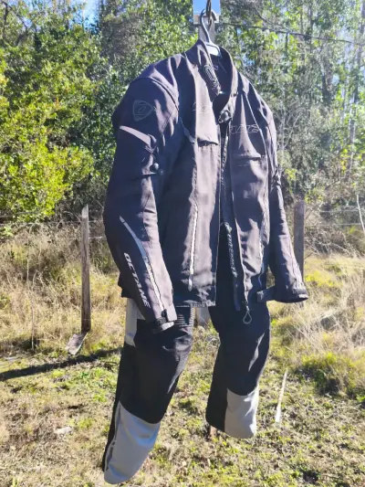 Traje de motociclista Octane negro - miniatura 3
