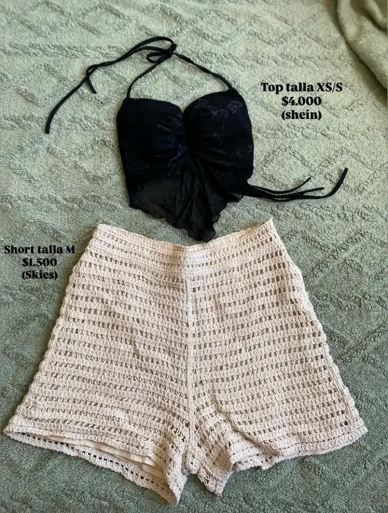 Falda marrón con bolsillos talla M - 3