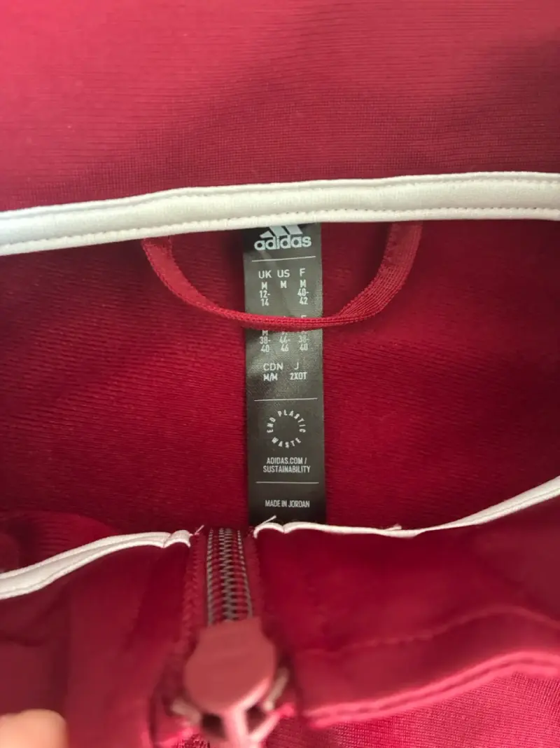 Chaqueta deportiva Adidas Mujer burdeo con rayas - 2
