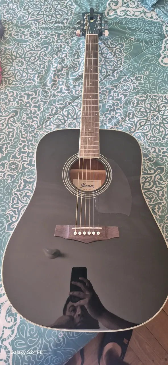 Guitarra acústica bk folk Ibanez negra - 2