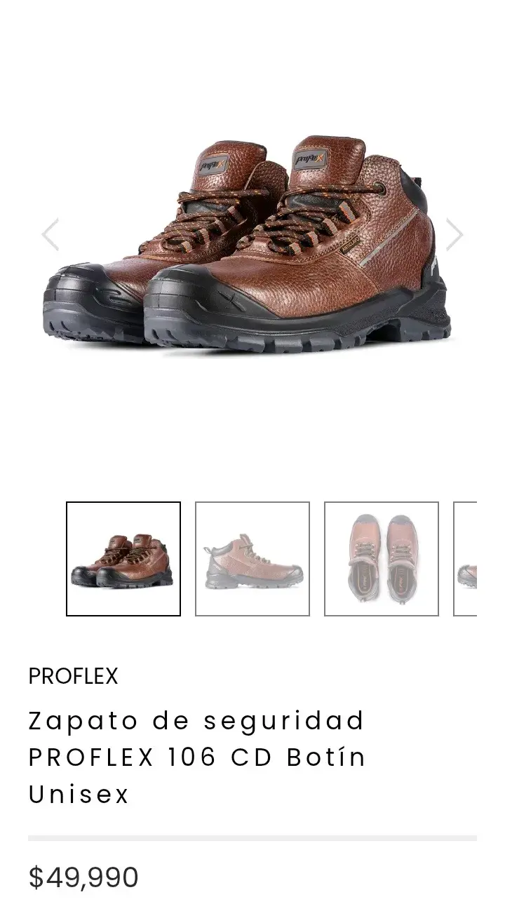 Botines de seguridad marrones proflex (talla 42) - 6
