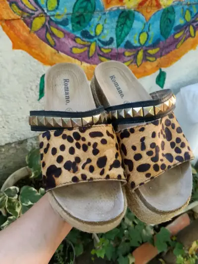 Sandalias Romano con estampado animal print - miniatura 1