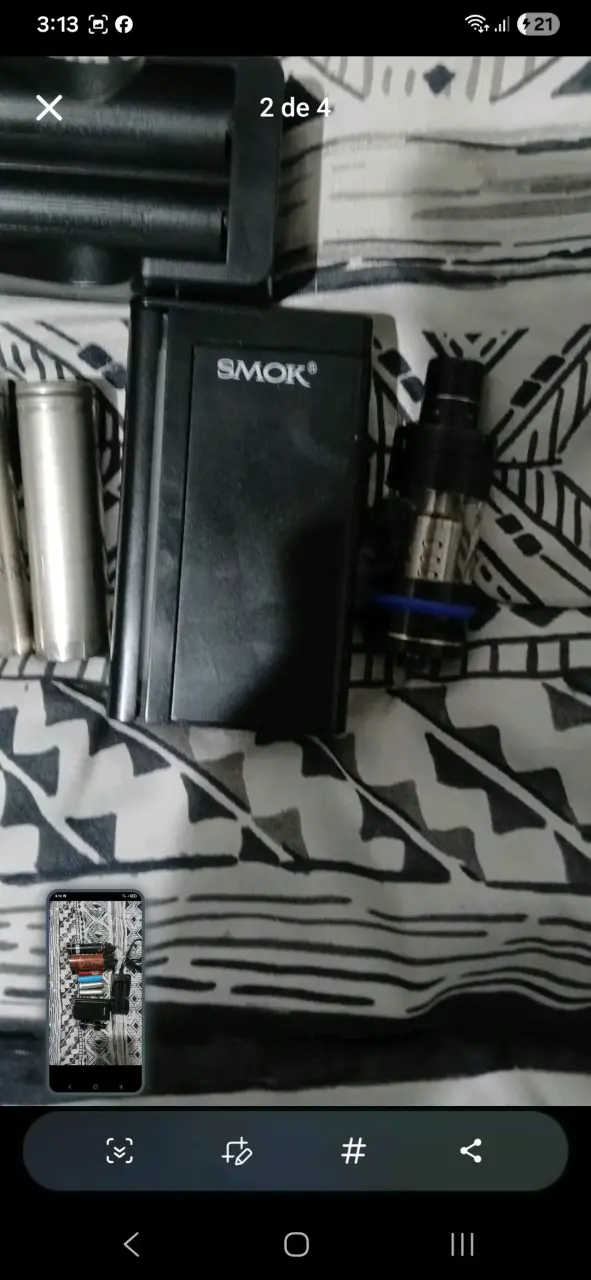 Kit de vapeo SMOK cube ultra con cargador y baterí - 3