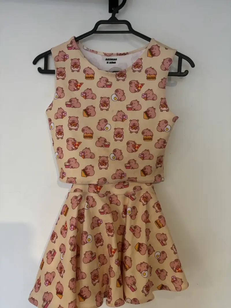Conjunto infantil estampado de capibaras - 1