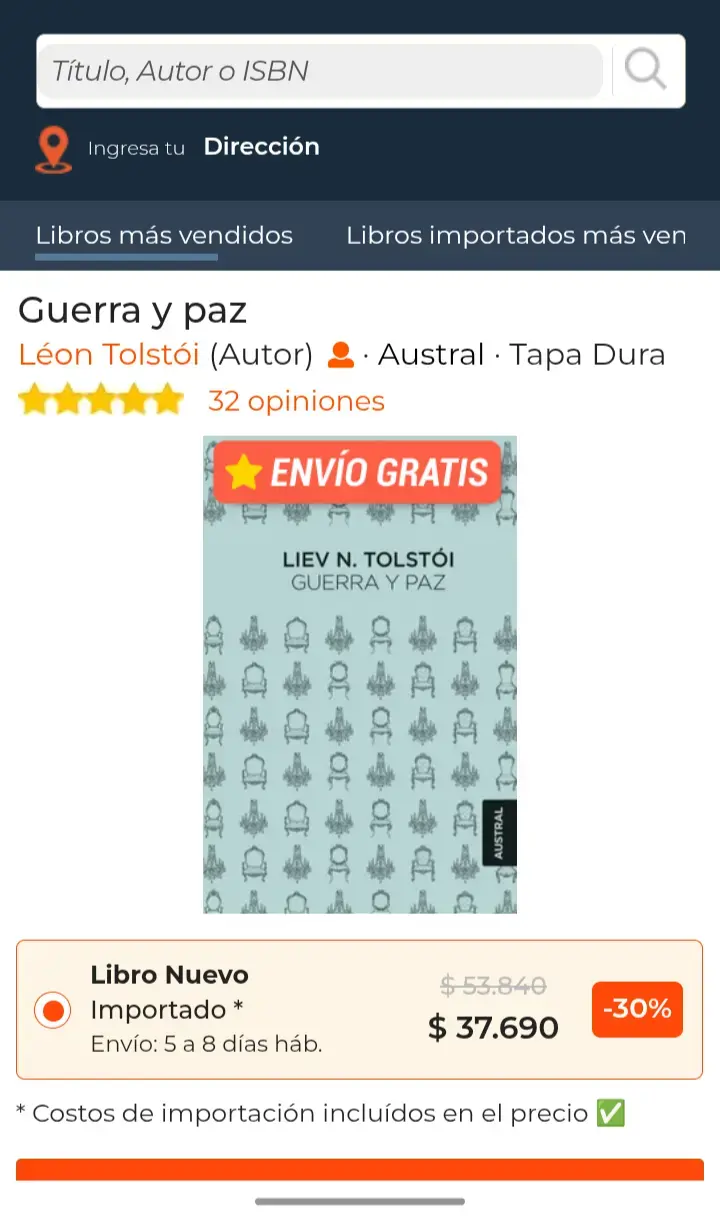 Libro Guerra y Paz de Lev Tolstói - 4