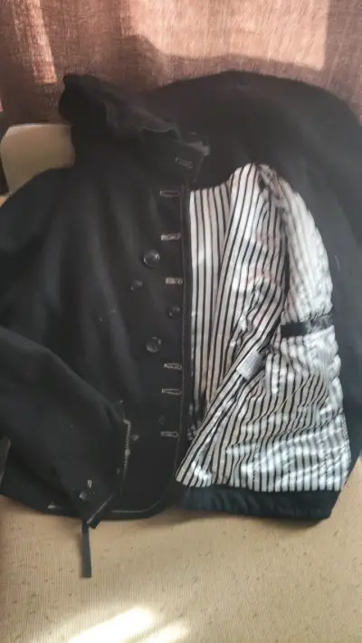 Chaqueta de cuero Mango con forro de lana - miniatura 3