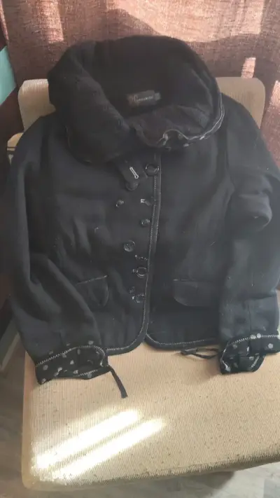 Chaqueta de cuero Mango con forro de lana - miniatura 4