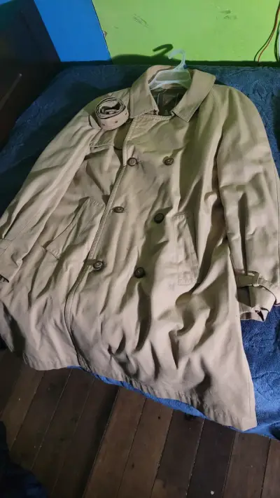 Abrigo trench coat beige clásico precio conversabl - miniatura 2