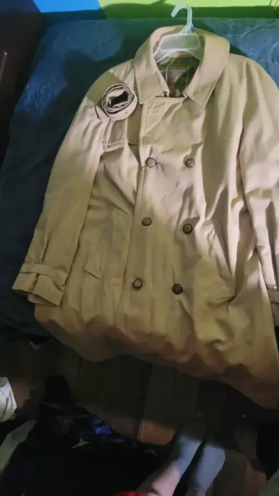 Abrigo trench coat beige clásico precio conversabl - miniatura 4