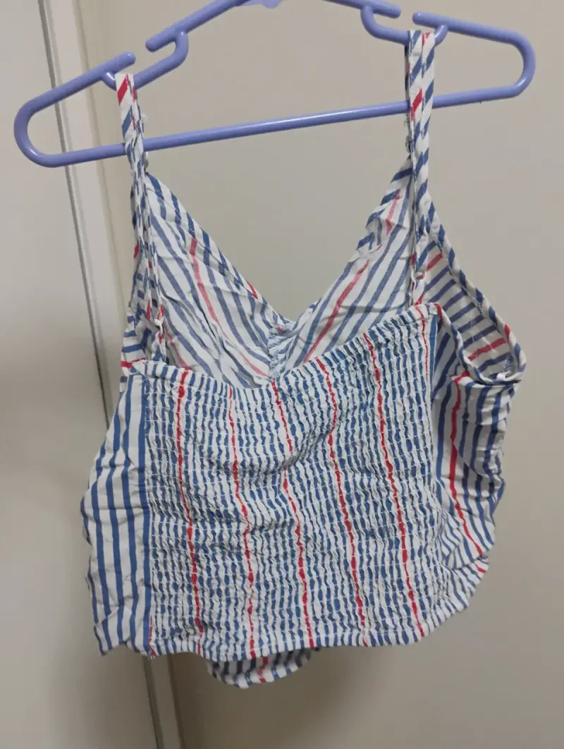 Top de tirantes a rayas multicolor - 1