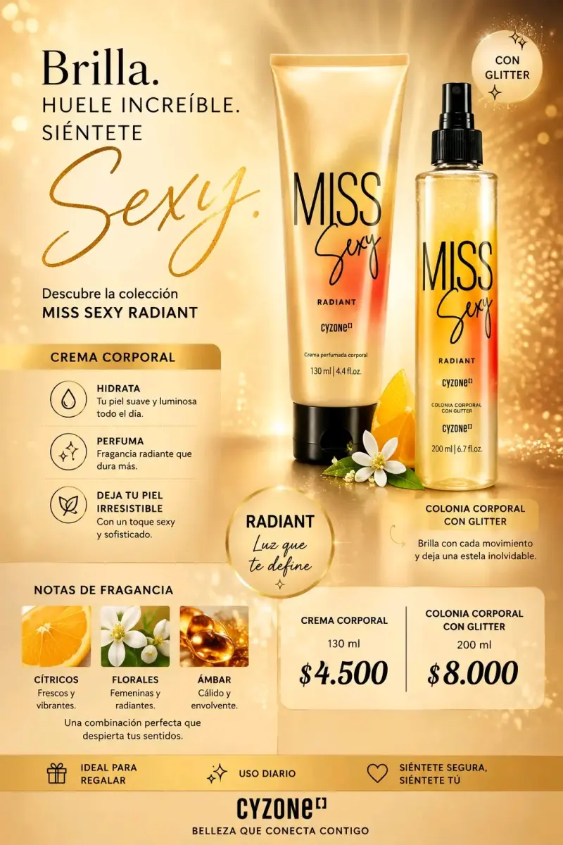 Set Cyzone Miss Sexy Radiant con Glitter