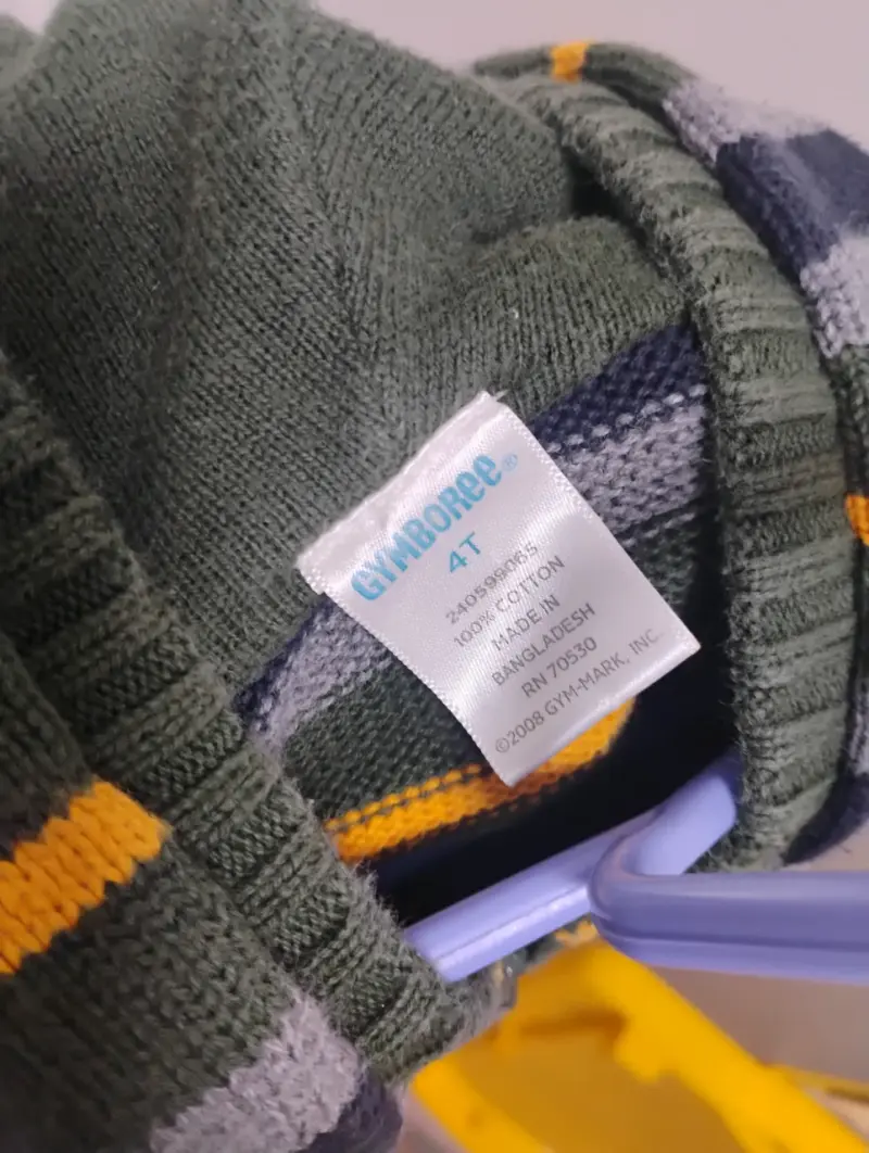 Chaleco con capucha a rayas para niño - 2