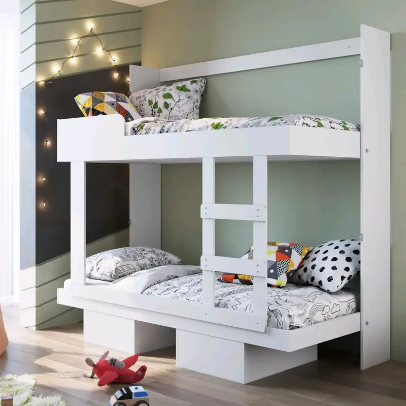 Camarote infantil plegable con colchones - 3