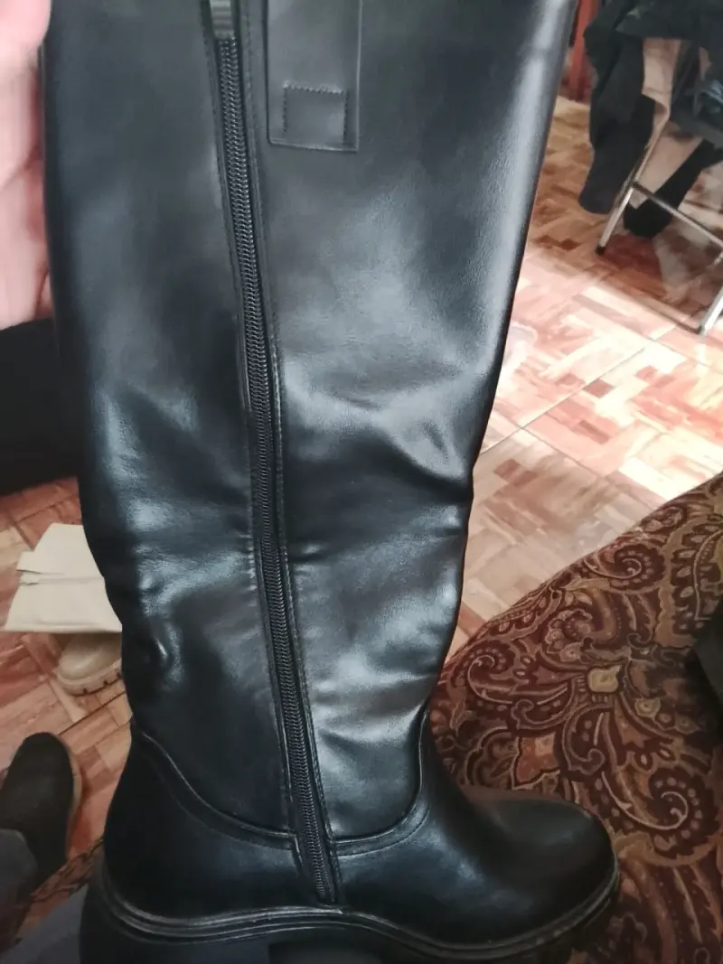 Botas negras de cuero para mujer - 2
