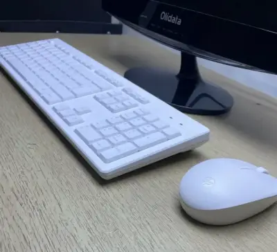Teclado y mouse inalámbricos HP blancos - miniatura 4