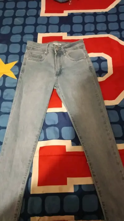 Jeans celestes para mujer - miniatura 1