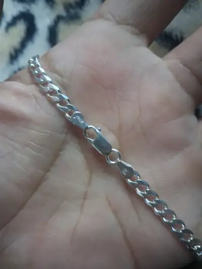 Cadena gromet plata ytaly mide 66 cm - miniatura 1