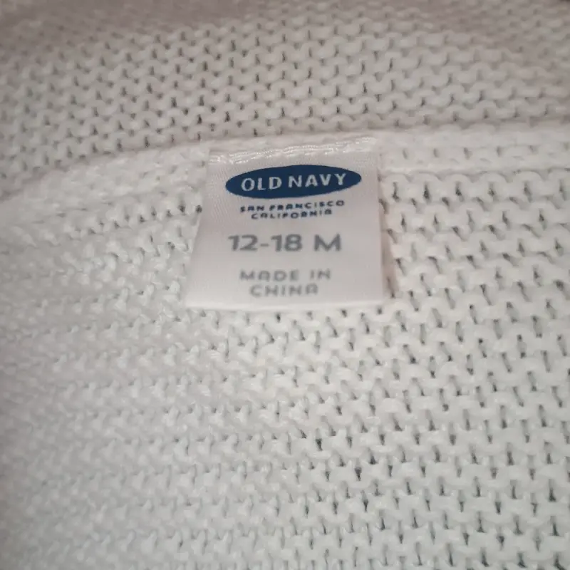 Chaleco blanco de bebé tejido - 2