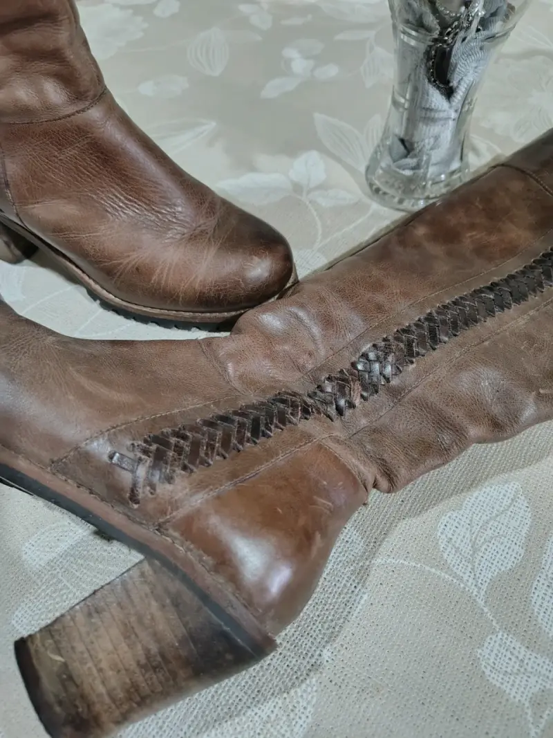 Botas de cuero Gacel marrón con tacón - 6