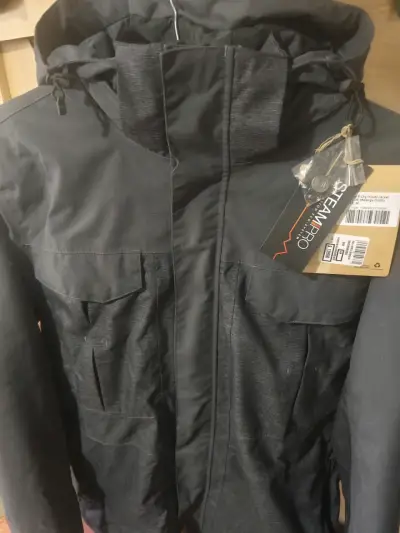 Chaqueta impermeable negra Steanpro - miniatura 1